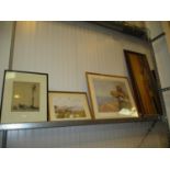 Rene Jerome Lagrand Signed Print On The Cliff Top 539/950, along with 3 Other Pictures
