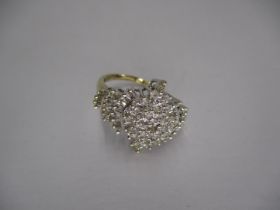 10ct Gold and Diamond Art Deco Style Ring