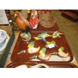 Beswick Golden Eagle Decanter, Beswick Kingfisher, 3 Wall Ducks and 2 Others