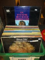 Box of LPs including Bonnie Tyler, The Seekers