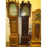 Joseph Taylor Perth 8 Day Mahogany Longcase Clock having a Brass Arch Top Dial