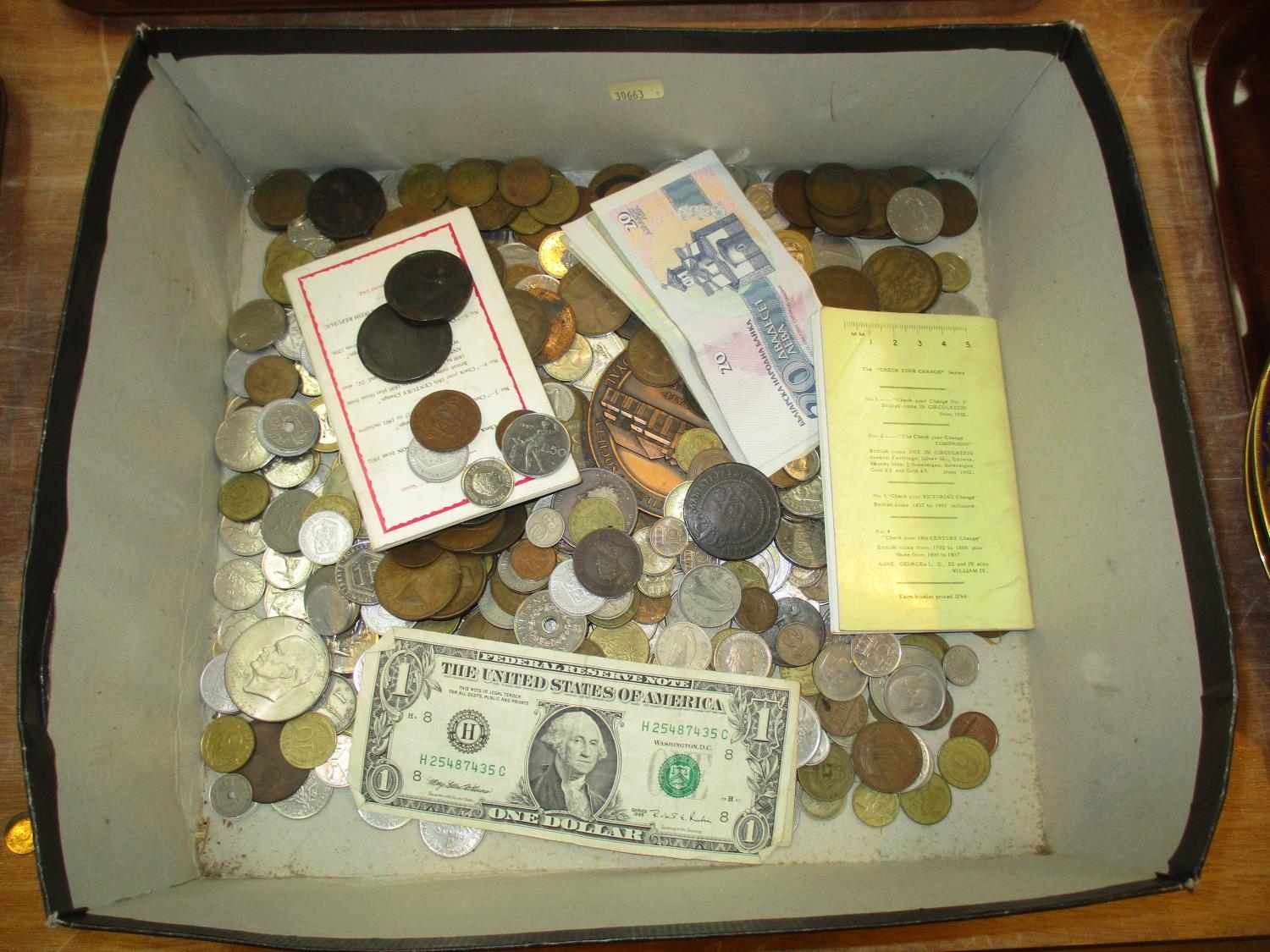 Box of Coins and Banknotes