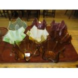 Eight Handkerchief Glass Dishes