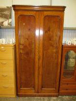 Victorian Mahogany 2 Door Wardrobe, 104cm