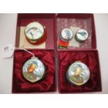 Two Staffordshire Enamel Boxes No. 174 and 325 of 750, 2 Birmingham Enamel Boxes and Another