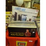 Box of LPs including Judy Garland, The Glitter Band