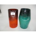 Two Strathearn Glass Vases, 19 and 20cm