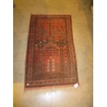 Persian Wool Prayer Rug, 115x65cm