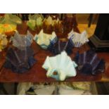 Seven Handkerchief Glass Dishes