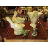 Kensington Bird Vase, 2 Campsie Ware Birds and 2 Others