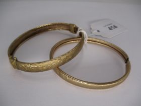 Two 9ct Gold Bangles, 15.85g