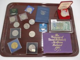 1980 Coin Set, Various Other Coins and Crowns