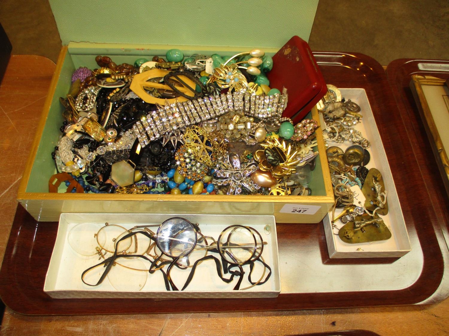 Costume Jewellery, Old Spectacles etc