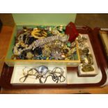 Costume Jewellery, Old Spectacles etc