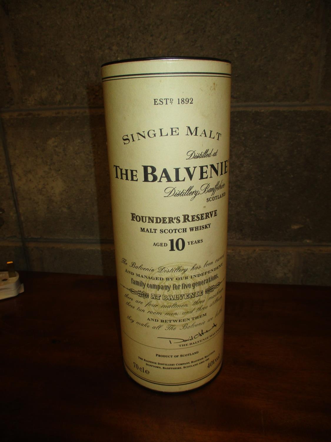 The Balvenie 10 Year Old Founders Reserve Single Malt Whisky