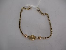 Late Victorian 9ct Gold Bracelet, 4.5g