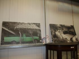 Two Canvas Prints of Vintage Vehicles