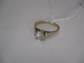 18ct Gold 0.87ct Diamond Solitaire Ring, 2.75g, Size P