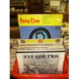 Box of LPs including Elkie Brooks, Glen Campbell