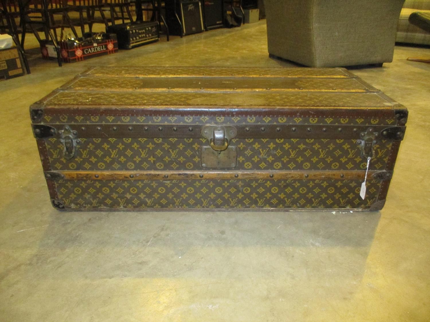 Louis Vuitton Cabin Trunk, Early 20th Century, covered in monogram canvas with Louis Vuitton label - Image 2 of 11