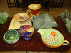 Vasart Glass Basket, Clarice Cliff, Maling, Shelley and Other Ceramics
