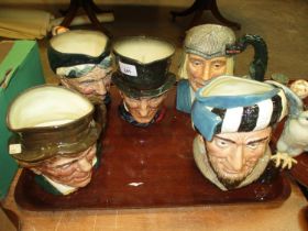 Five Royal Doulton Character Jugs