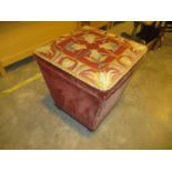 Victorian Velvet and Tapestry Box Stool