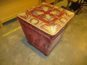 Victorian Velvet and Tapestry Box Stool