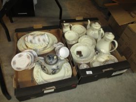 Two Boxes with Royal Doulton Diana Dinner Service etc