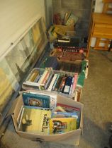 Various Boxes of Books including Annuals, Dickens, Encyclopaedia, Cooking etc