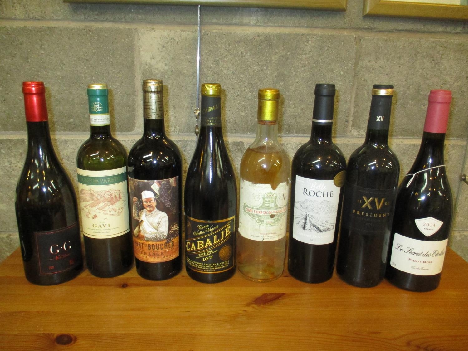 Eight Bottles - Le Secret des Etoiles Pinot Noir 2014, Le XV President Vin De Pays Des Cotes