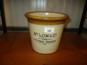 Wm Low & Co. Stoneware Crock, 18cm