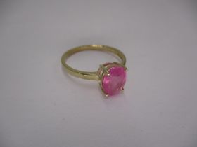 9ct Gold Pink Sapphire Ring