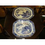 Two 18th Century Chinese Export Porcelain Serving Plates