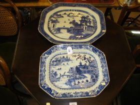 Two 18th Century Chinese Export Porcelain Serving Plates