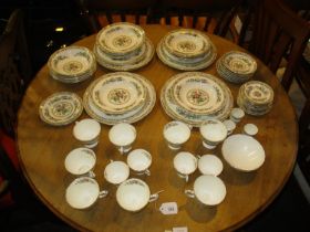 Foley Ming Rose 62 Piece Dinner Service and 4 Coalport Cups to Match