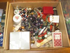 Box of Costume Jewellery etc