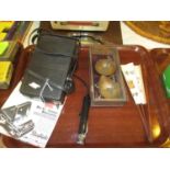 Boxed Tea Scales, Hatamen Cigerettes Advert Fan and Radiola Mini K7 Cassette Player