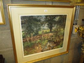 James McIntosh Patrick Signed Print Country Lane and Brook