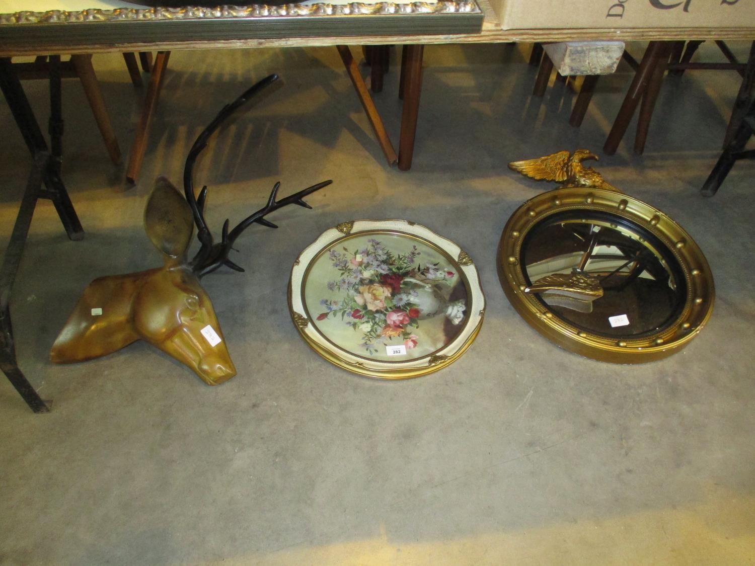 Metal Deer Head Wall Ornament, Picture and Mirror