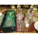 Galway Irish Crystal Decanter, 4 Others and a Wine Jug