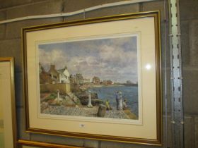 James McIntosh Patrick Signed Print Boys Fishing Broughty Ferry 363/850