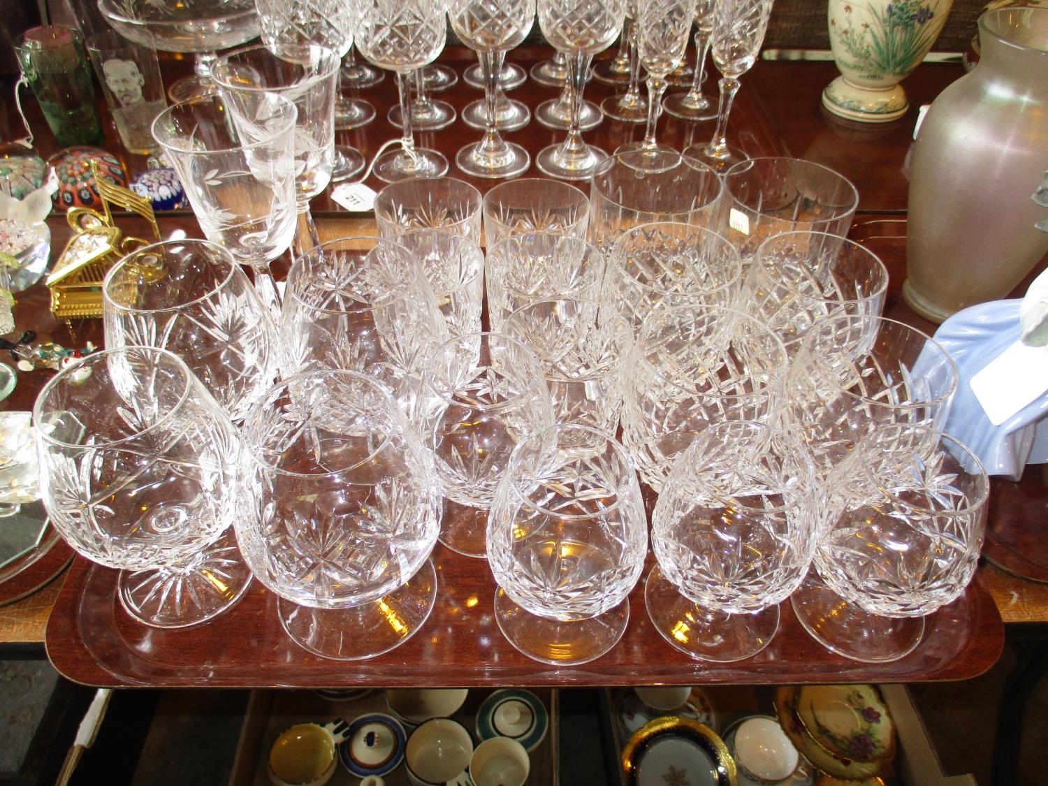 Selection of Crystal Whisky Tumblers, Brandy Goblets etc