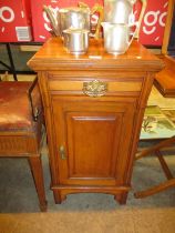 Late Victorian Walnut Bedside Cabinet