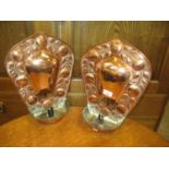 Pair of Arts & Crafts Copper Wall Sconces, 35cm high