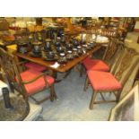 Mahogany Extending Dining Table with 6 Chairs