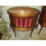 Reproduction Mahogany Tray Top Cocktail Cabinet, 73x49cm