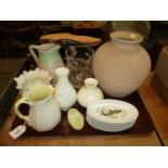 Five Pieces of Belleek China, Other Ceramics and Crystal Jug