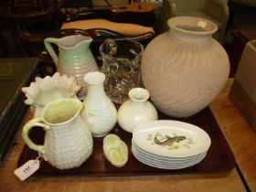 Five Pieces of Belleek China, Other Ceramics and Crystal Jug