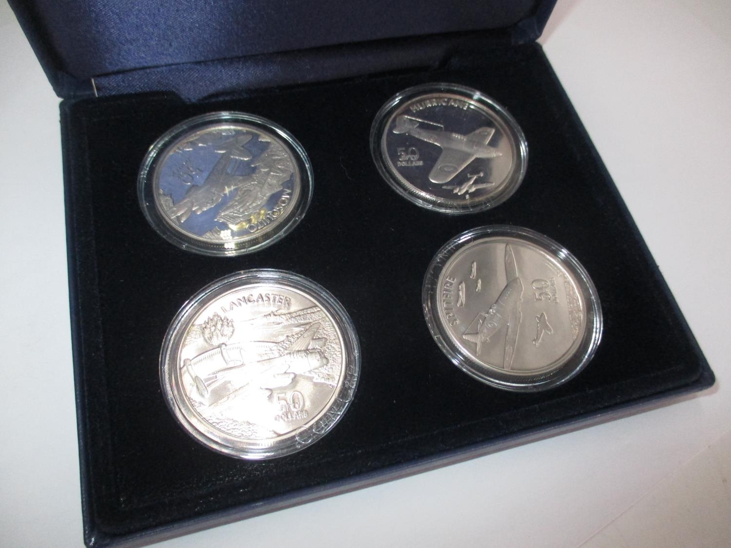 1991 Marshall Islands 4 x $50 Silver Coins Legends of The Royal Air Force